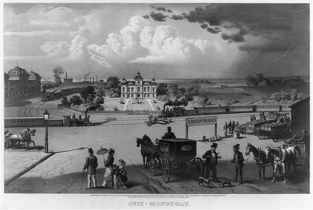 No doubt inspired by the Granger movement, the artist asserts the importance of the farmer in American society. The title is a variation on the movement's motto, 